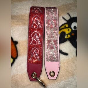Victoria's Secret Red and Pink Rhinestone Belts